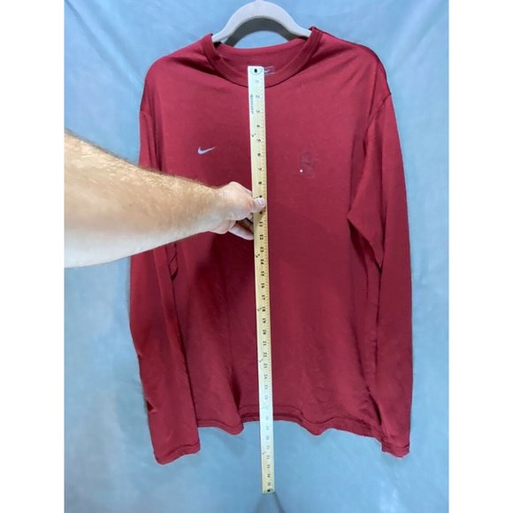 Nike Oklahoma University Shirt Adult Extra Large Red‎ Long Sleeve Mens - Picture 11 of 12